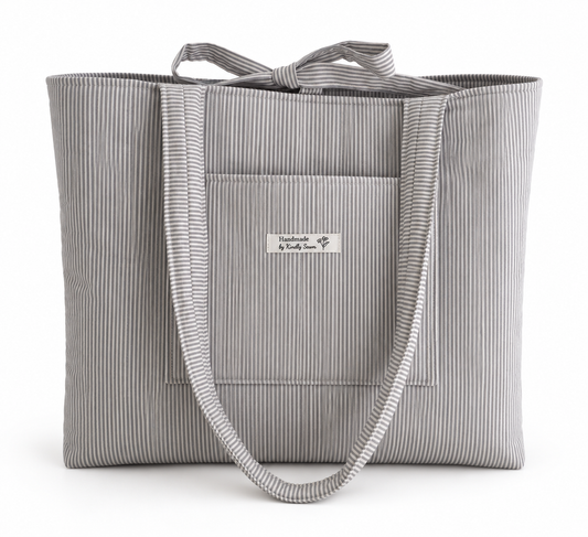 Pinstripe Hold Me Close Tote