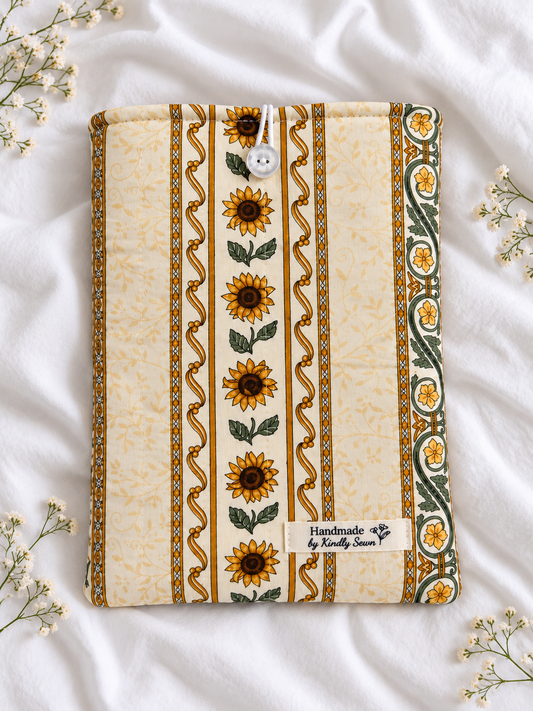 Vintage Sunflower Book/Kindle Sleeve
