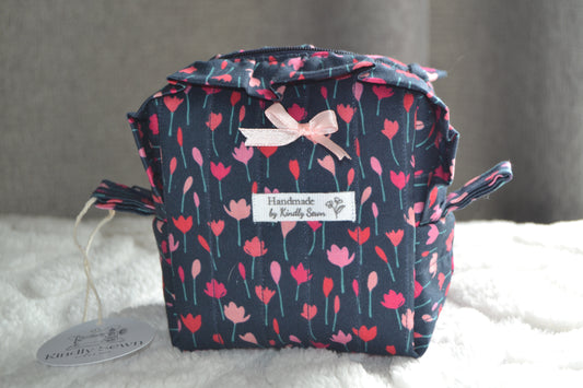 The Navy Bloom Boxy Bag | Mini