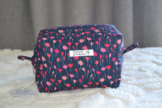 Navy Bloom Boxy Bag