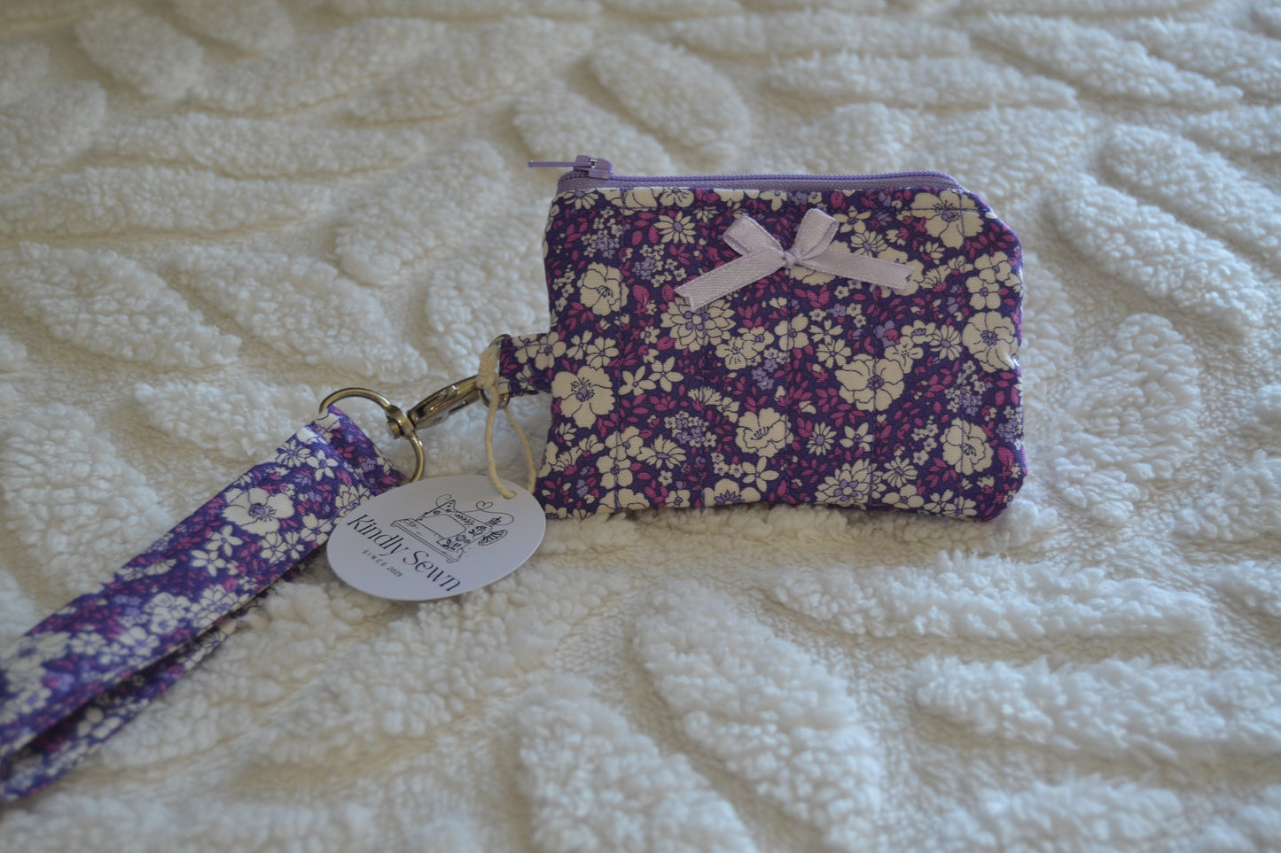 The Violet Bloom Keychain Wallet
