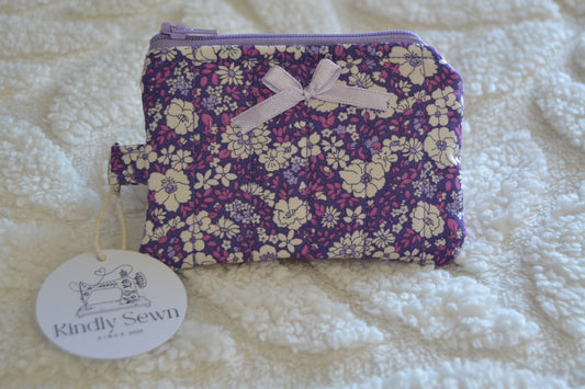 The Violet Bloom Keychain Wallet