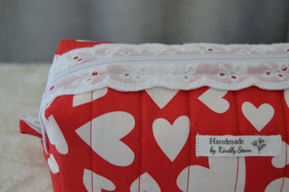 The Red Heartstrings Pencil Bag