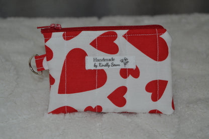 The White Heartstrings Keychain Wallet