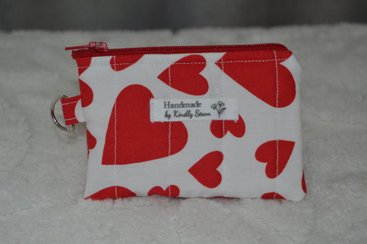 The White Heartstrings Keychain Wallet