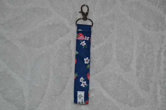 The Navy Strawberry Picnic Keychain