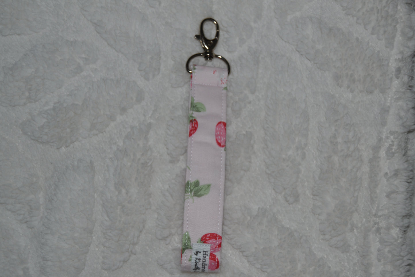 The Pink Strawberry Picnic Keychain