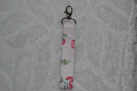 The Pink Strawberry Picnic Keychain