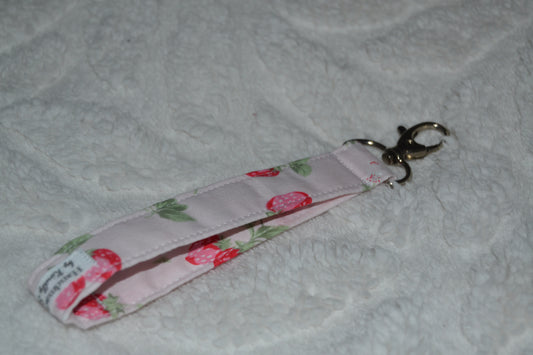 The Pink Strawberry Picnic Keychain