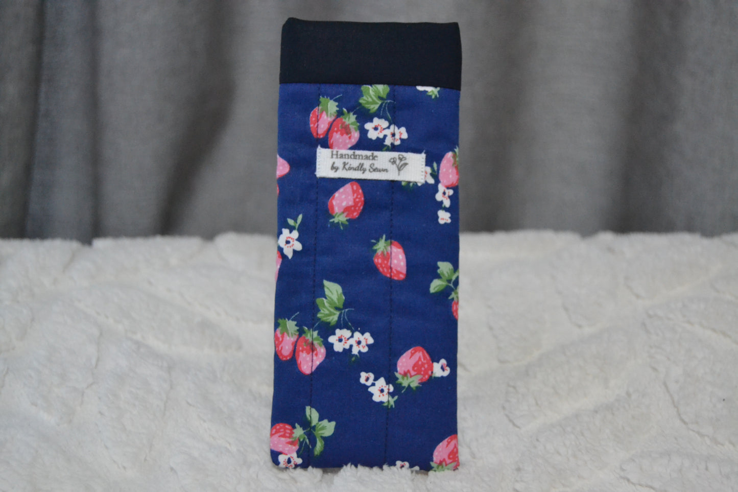 The Navy Strawberry Glass Sleeve