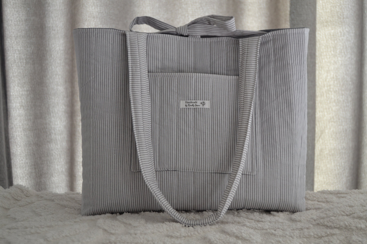 Pinstripe Hold Me Close Tote