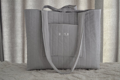 Pinstripe Hold Me Close Tote