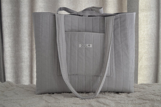 Pinstripe Hold Me Close Tote