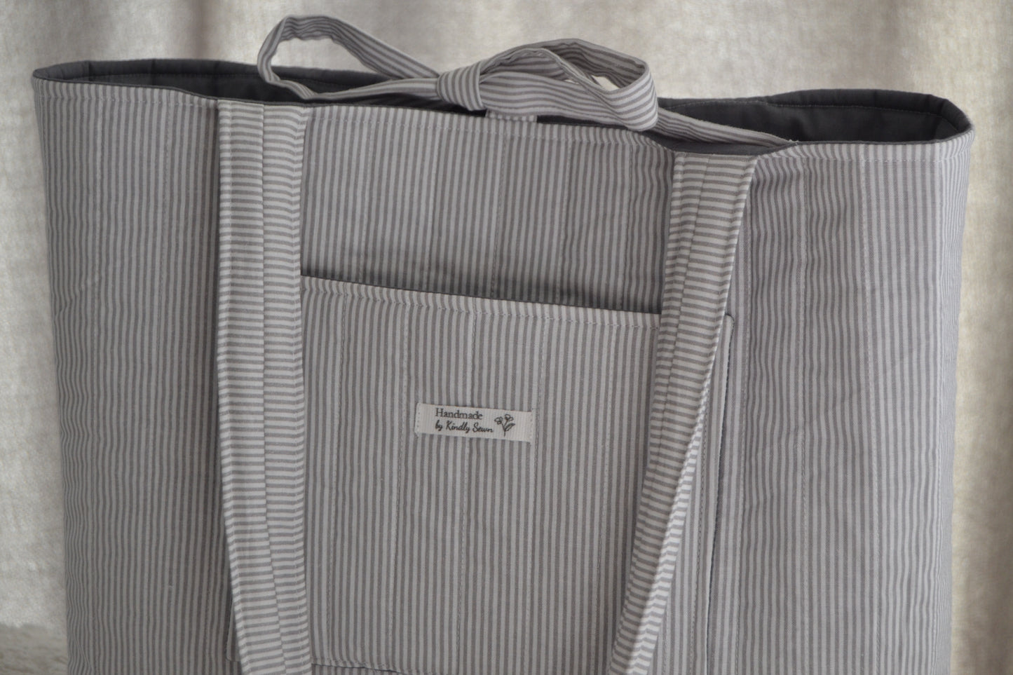 Pinstripe Hold Me Close Tote