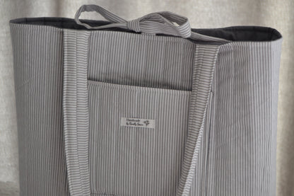 Pinstripe Hold Me Close Tote