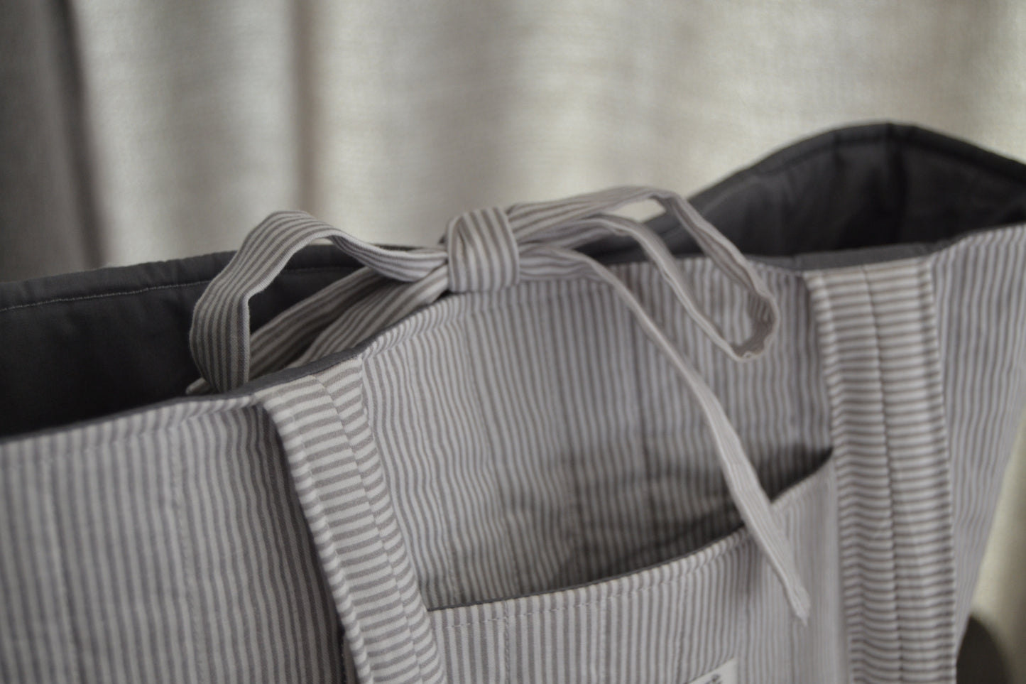 Pinstripe Hold Me Close Tote
