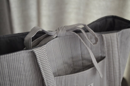 Pinstripe Hold Me Close Tote